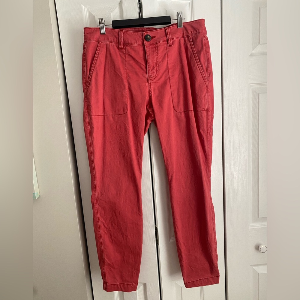 Cabi Hutton Nantucket Red Joggers #5178 EUC Size 8